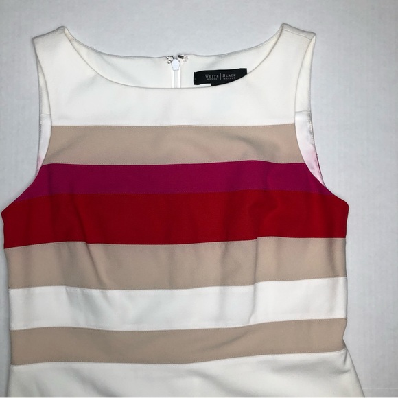 ⭐️NEW⭐️White House Black Market (WHBM) Sleeveless Color Block Sheath Dress - Picture 4 of 9